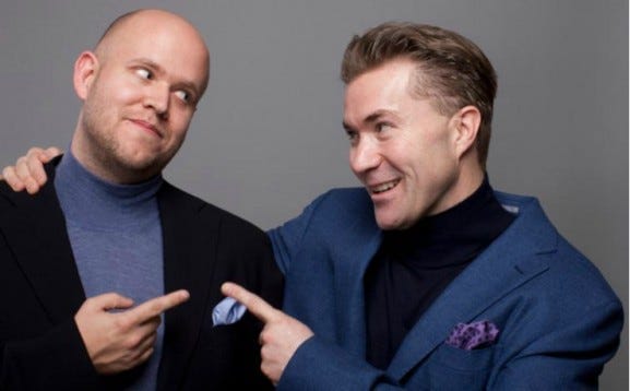 Daniel Ek ve Martin Lorentzon
